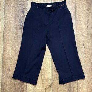 St. John Sport Black Wool Blend Capri Pants Size 4